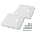 White 14" x 14" Roof Vent Cover Replacement 2pcs P53815