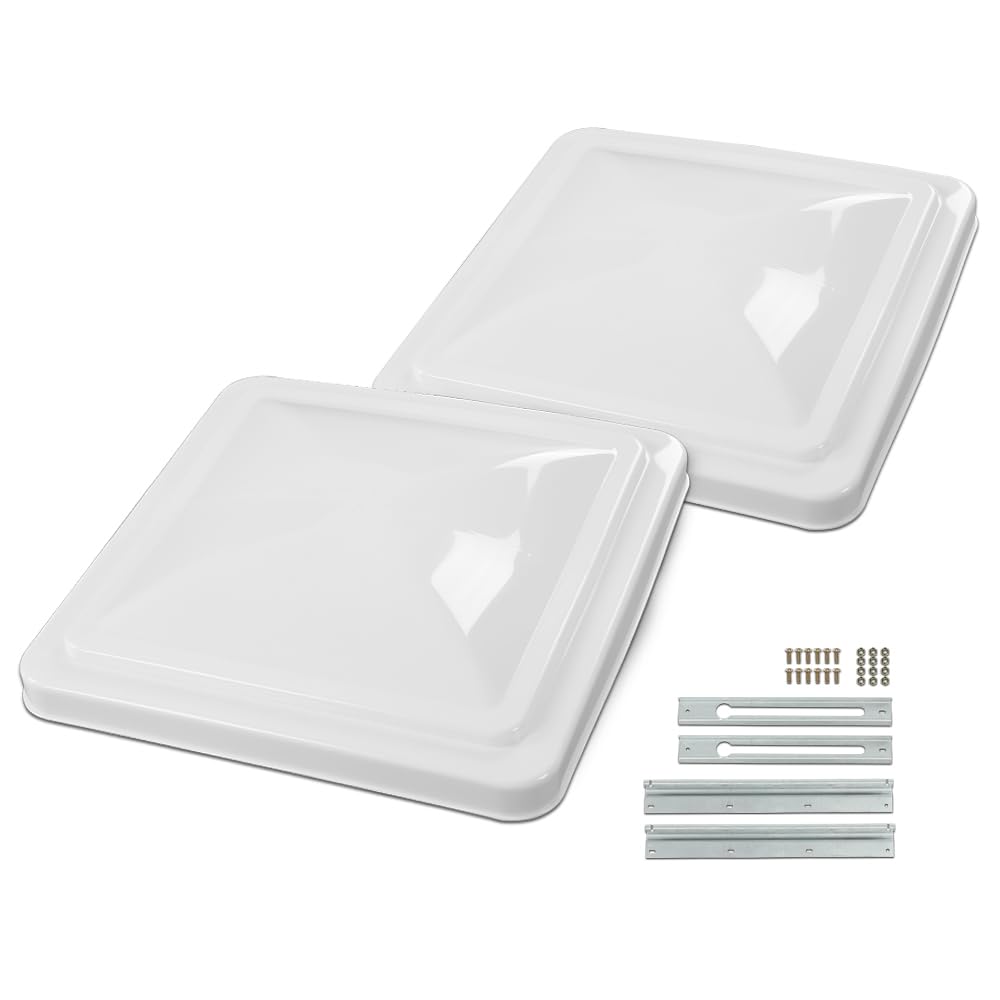 White 14" x 14" Roof Vent Cover Replacement 2pcs P53815
