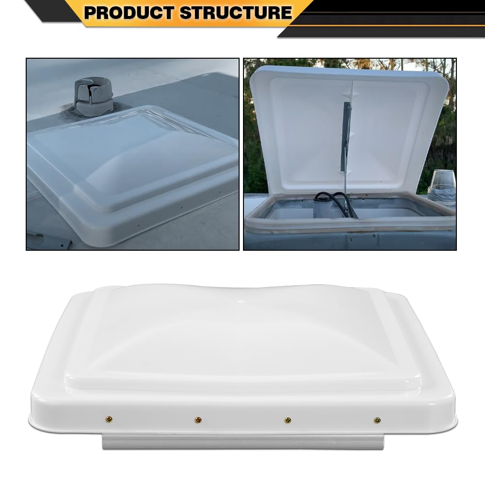 White 14" x 14" Roof Vent Cover Replacement 2pcs P53815