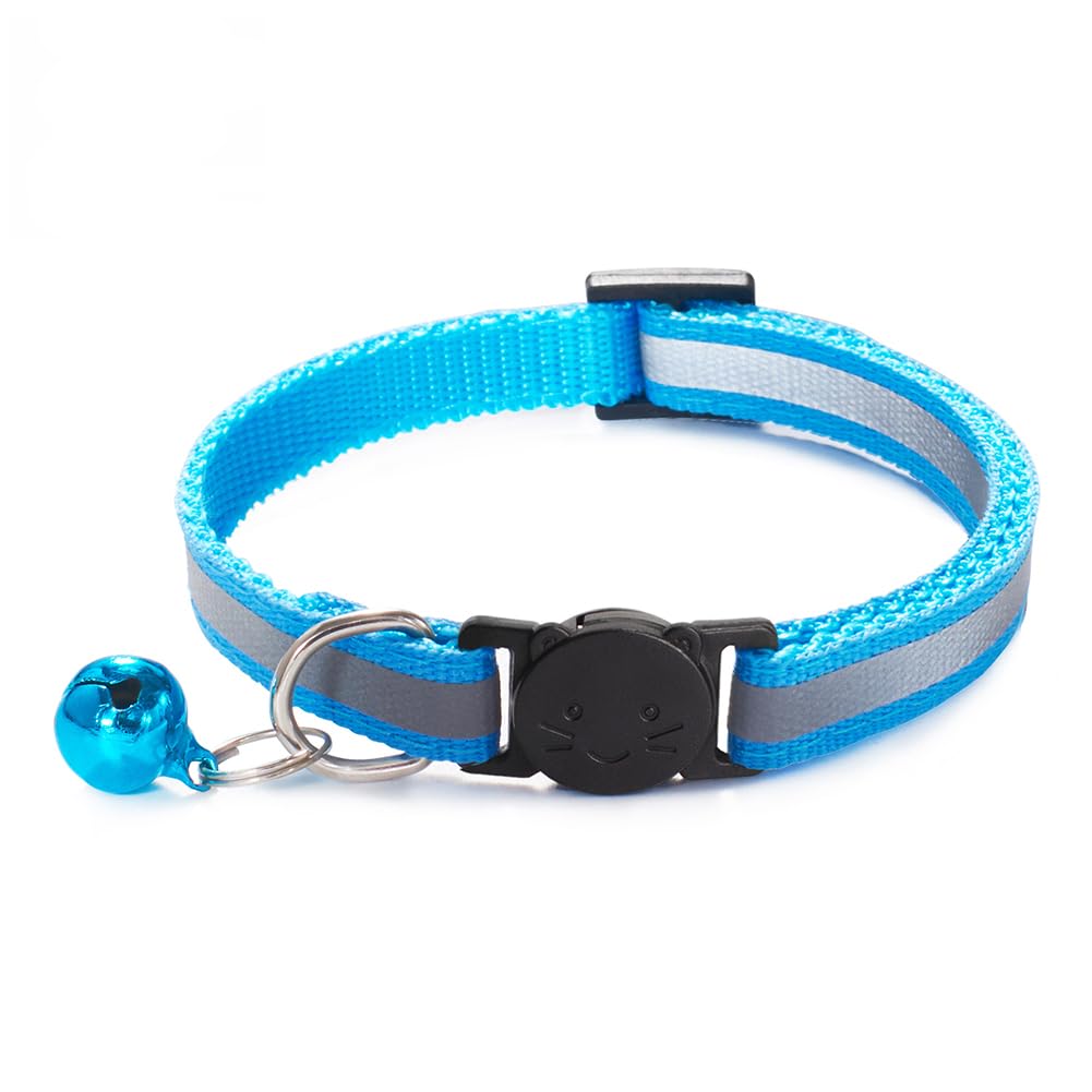 6 Pack Reflective Nylon Cat Collar with Bell J730
