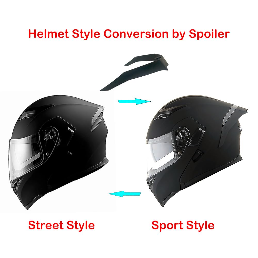 Matt Black XL Modular Full Face Motorcycle Helmet R7643