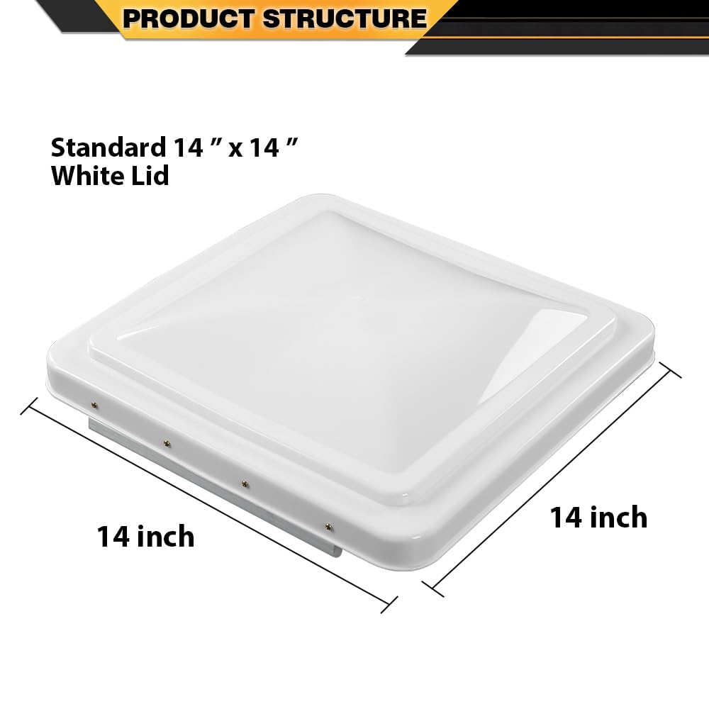 White 14" x 14" Roof Vent Cover Replacement 2pcs P53815