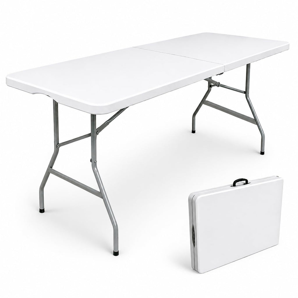 6ft White Folding Table T256