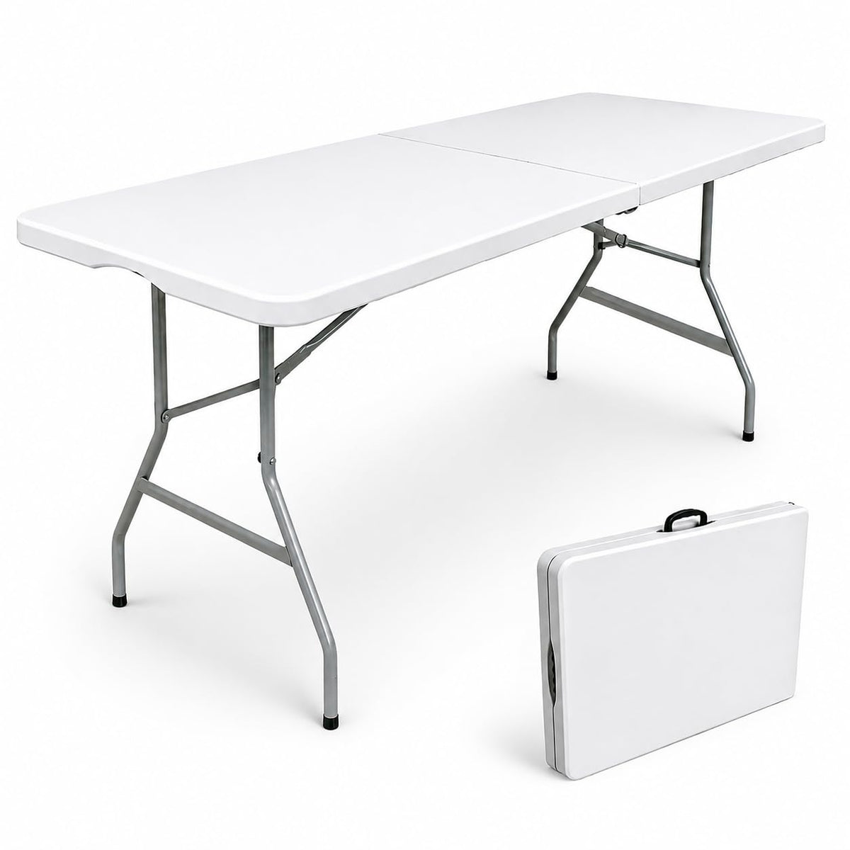 6ft White Folding Table T256