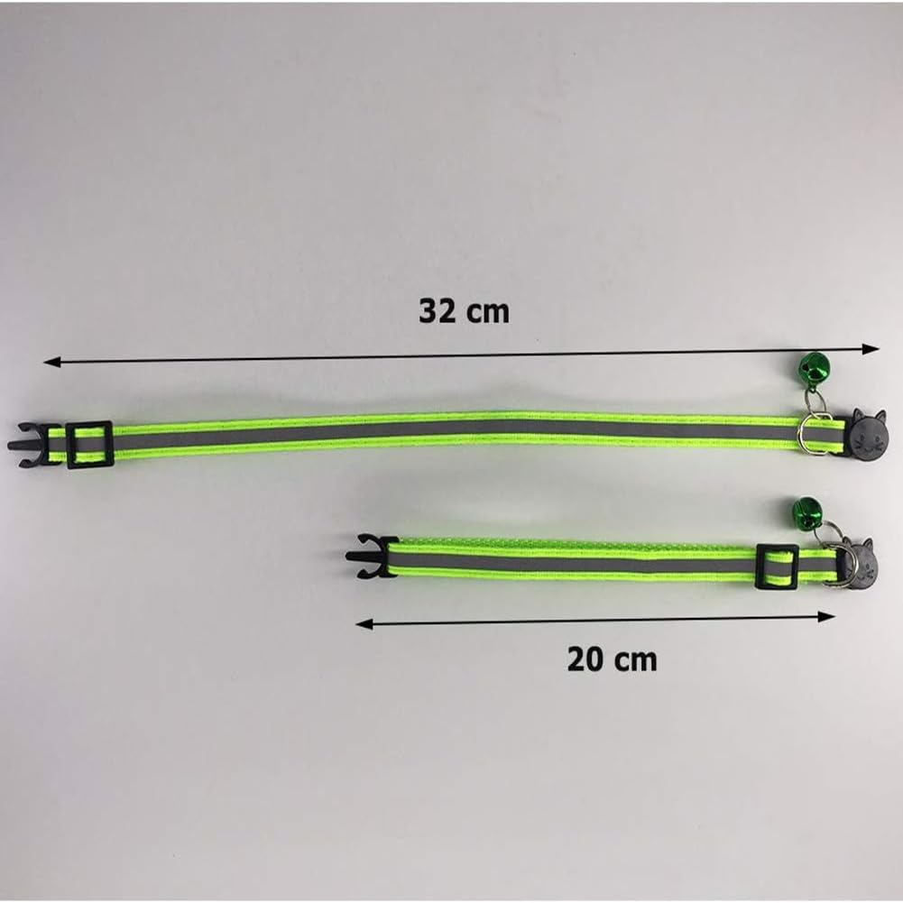 6 Pack Reflective Nylon Cat Collar with Bell J730