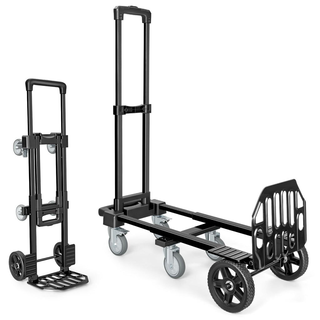 3-in-1 Convertible Dolly Cart 600LB Hand Truck with 6 Wheels Y605