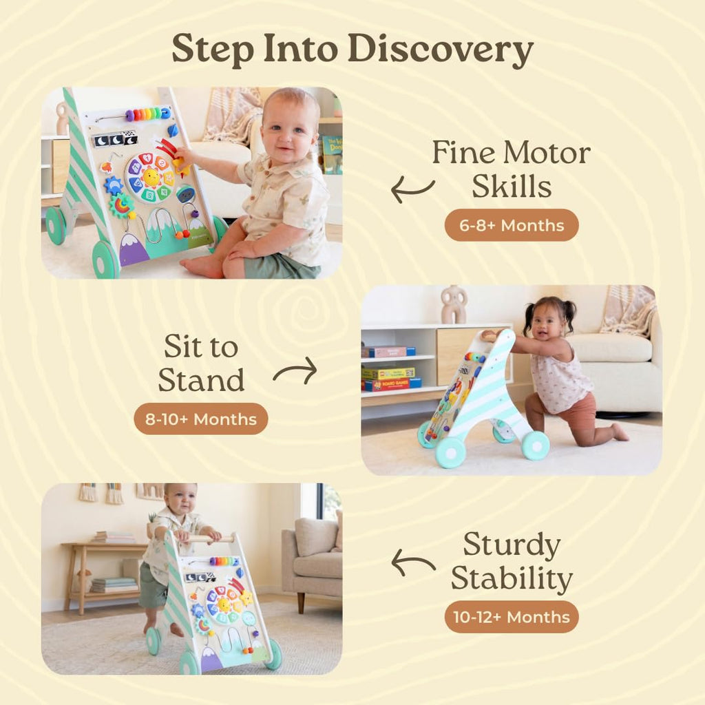 Wooden Baby Walker with Music & Lights K21689
