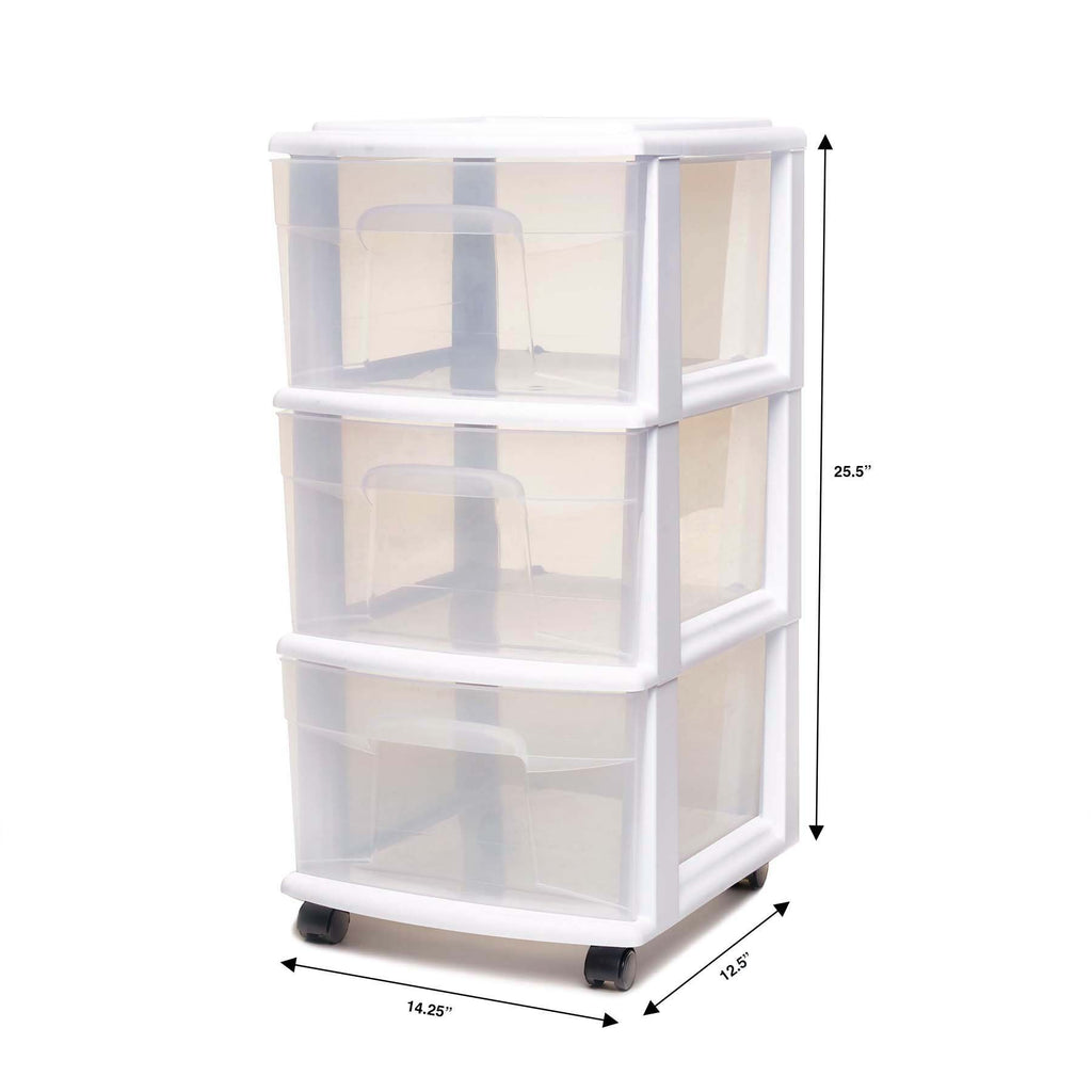 3-Drawer Cart White Y339
