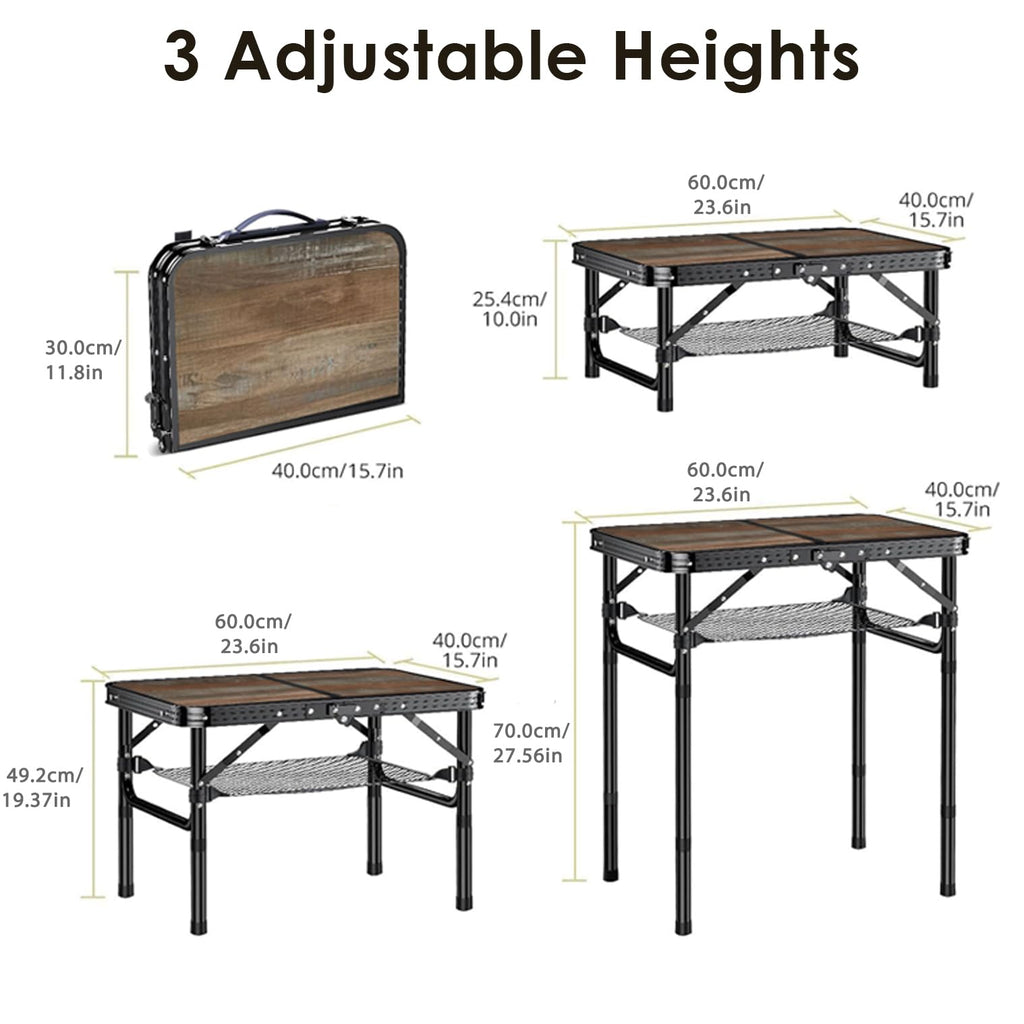 Folding Picnic Table 2ft Portable Camping Table Z2458