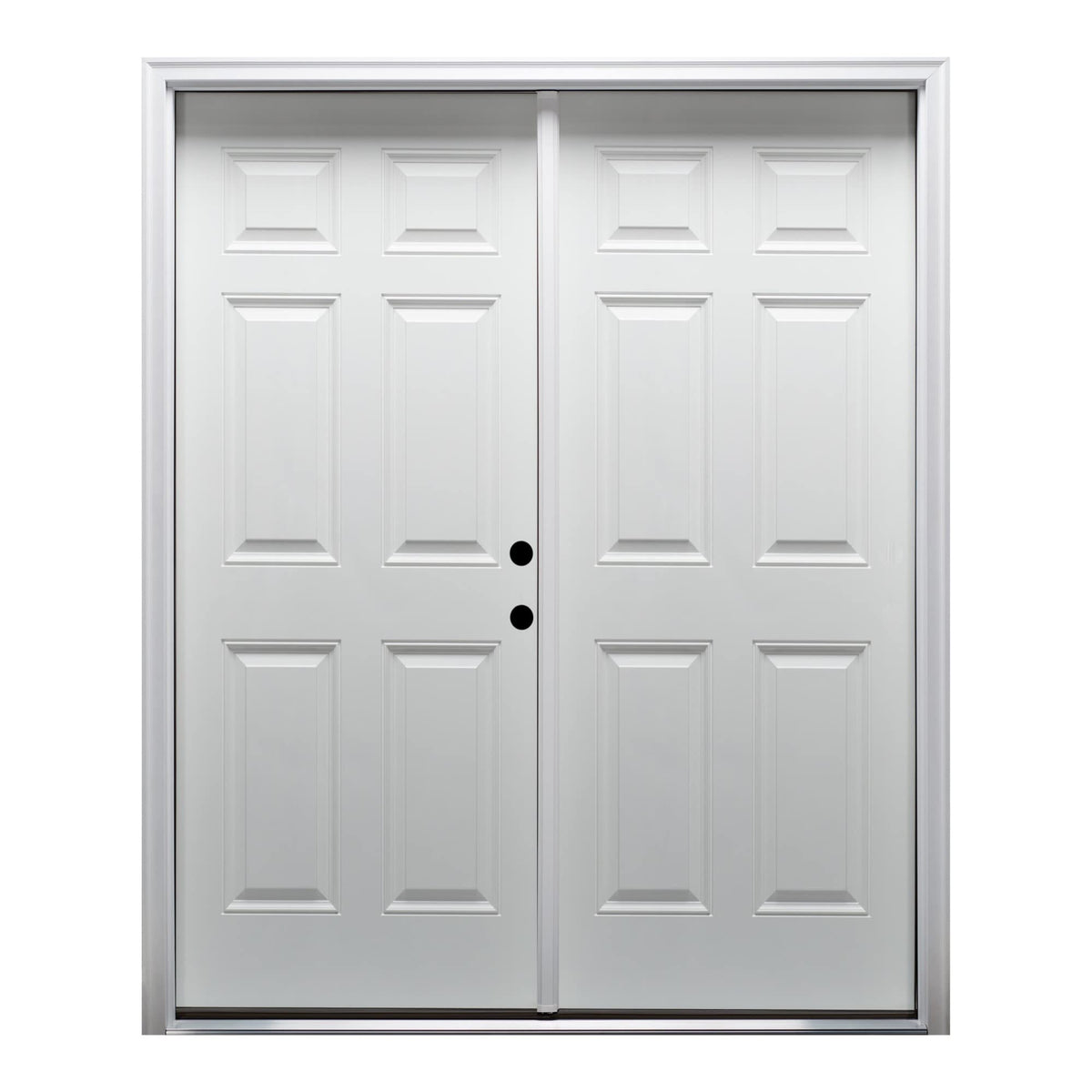 Primed Left Hand In-Swing 6-Panel Exterior Prehung Door U7456