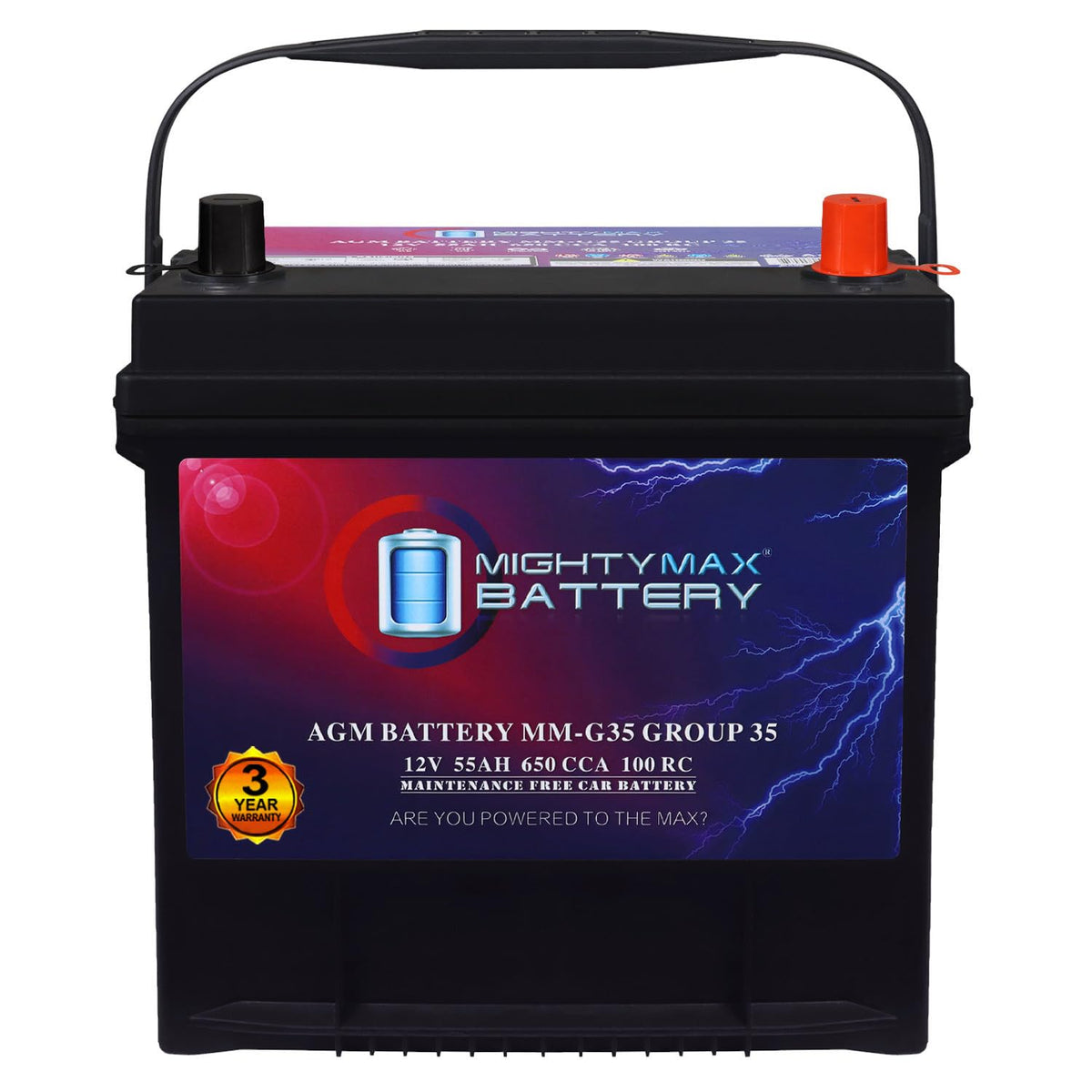 12V 55Ah AGM Replacement Battery I17702