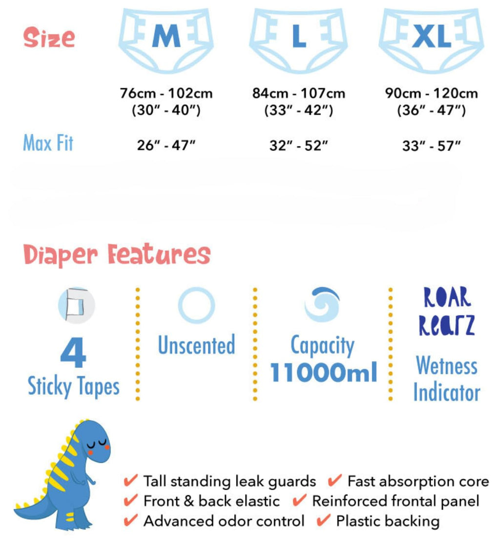 Adult Disposable Diapers 12 Pack Medium K27653