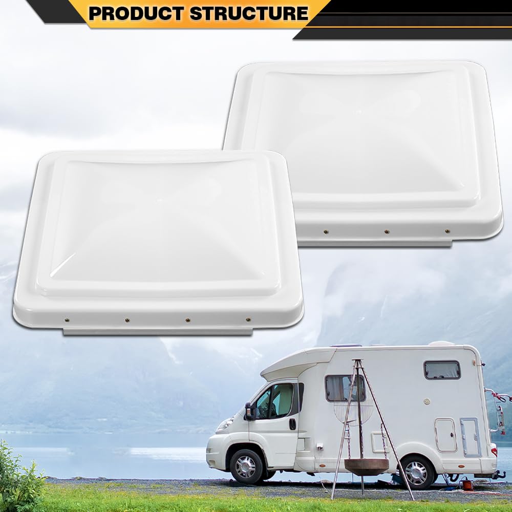 White 14" x 14" Roof Vent Cover Replacement 2pcs P53815