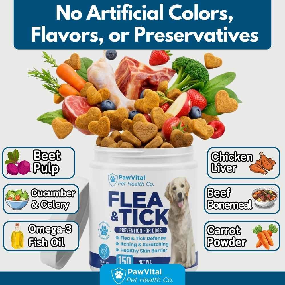 Flea and Tick Prevention for Dogs Chewables 150 Soft Chews Chicken Flavor K248