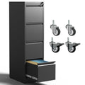 4 Drawer Locking File Cabinet with Wheels I75413