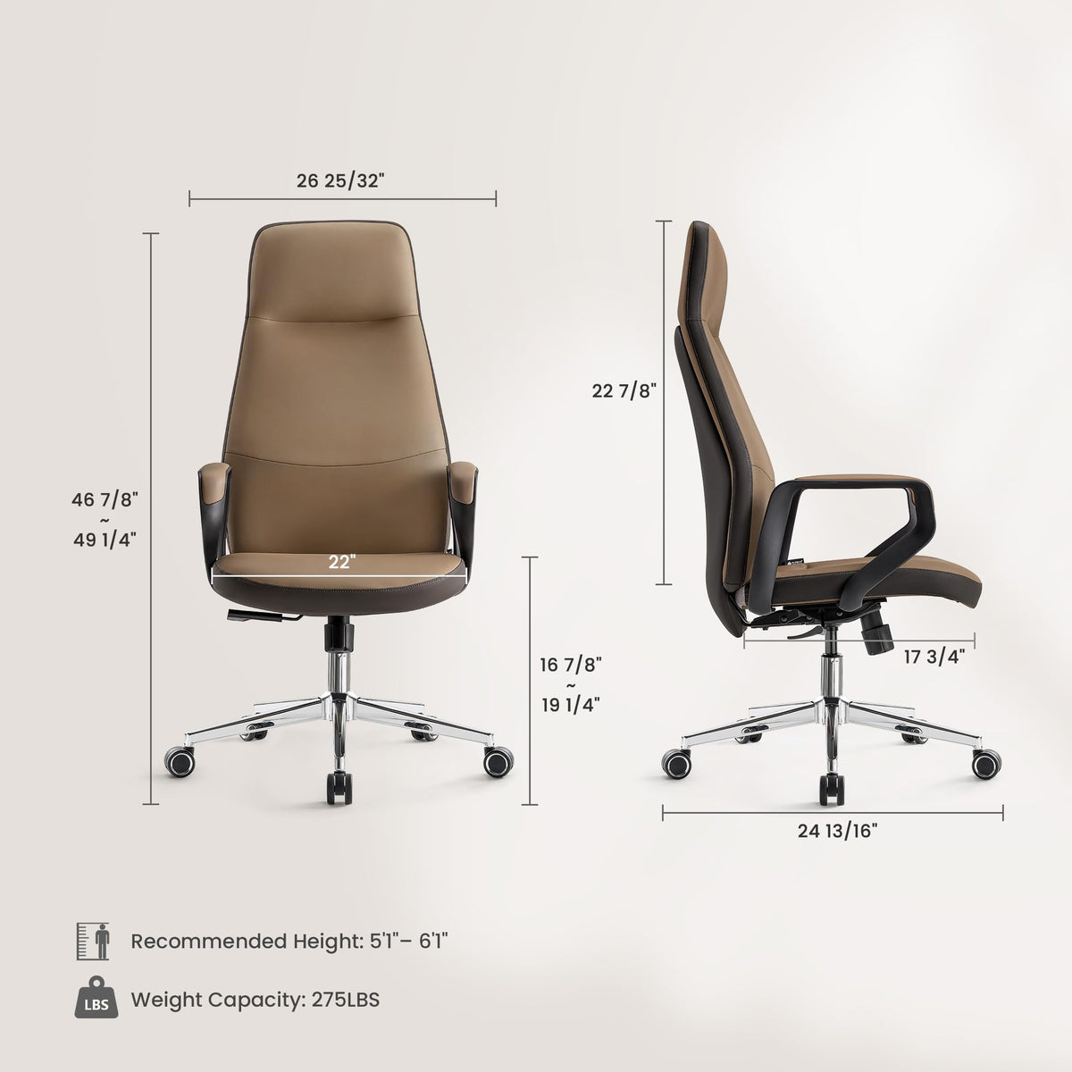 Brown Leather Executive Office Chair P117231