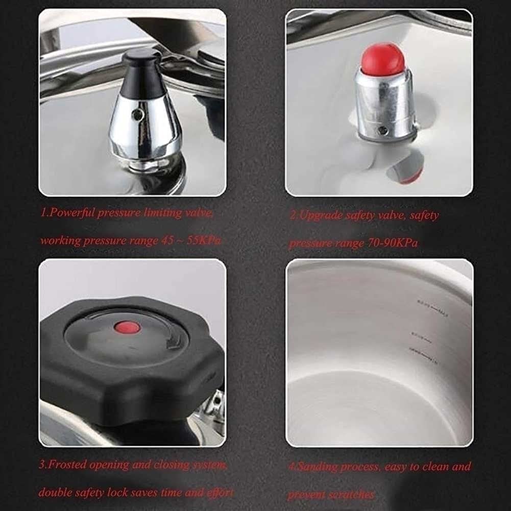 Portable Mini Camping 304 Stainless Steel Pressure Cooker 3L B374
