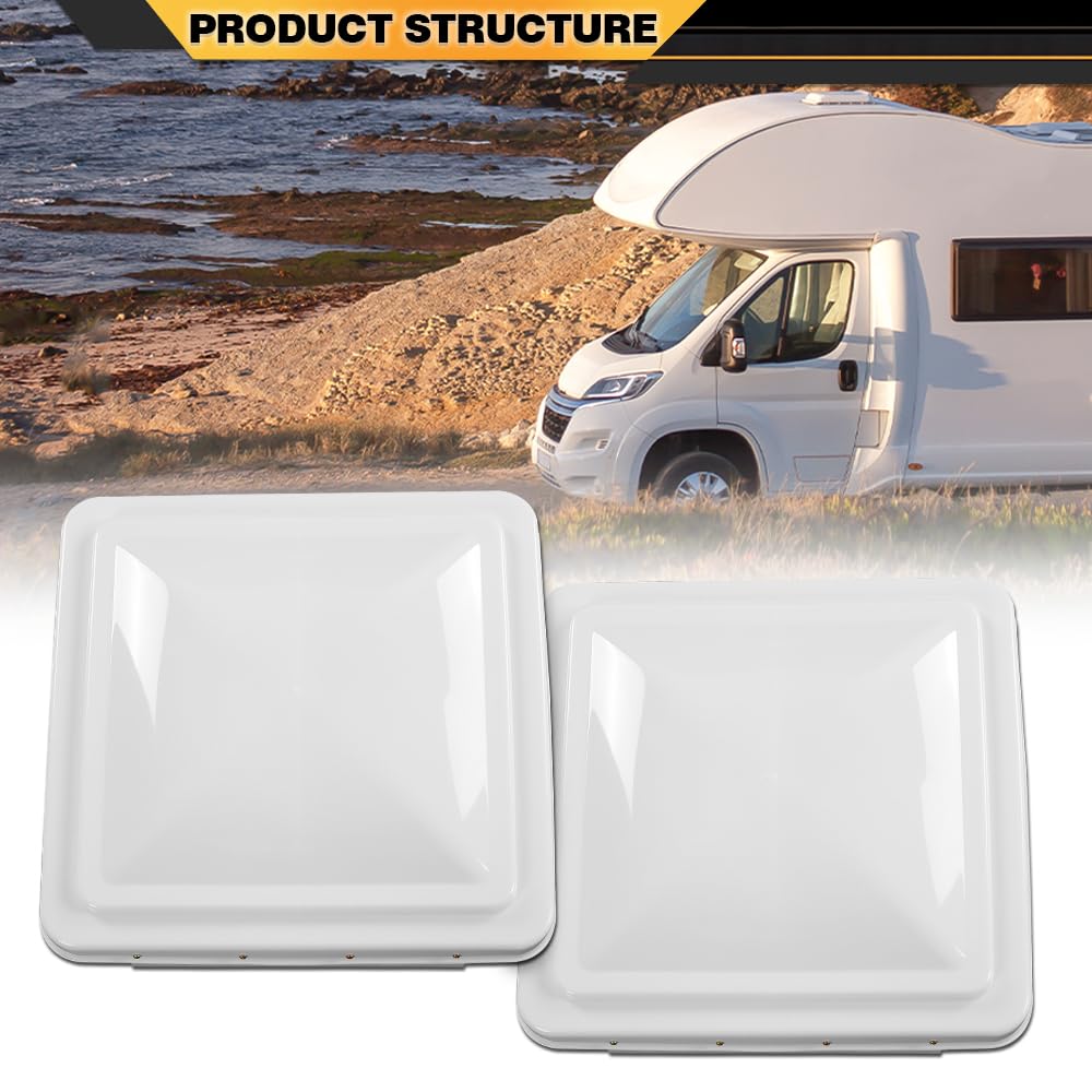 White 14" x 14" Roof Vent Cover Replacement 2pcs P53815