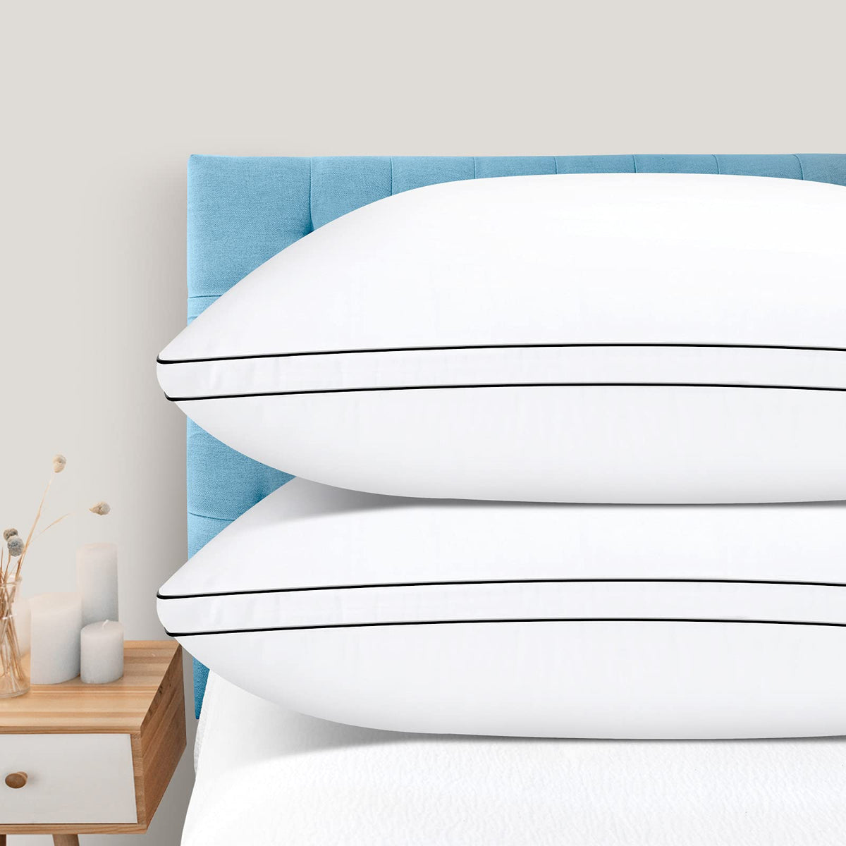 King Size Set of 2 Bed Pillows T303