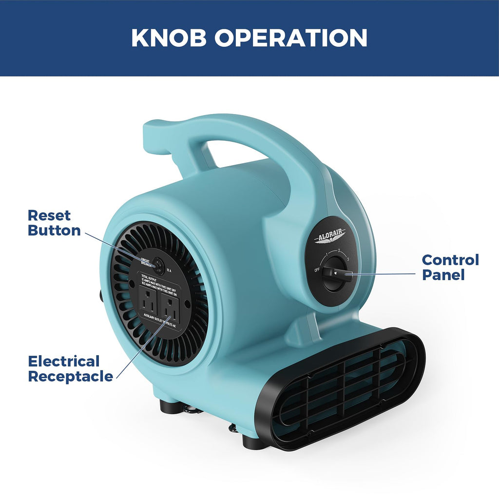 3 Speed Air Mover Blower Fan 115W 600CFM Blue M502298