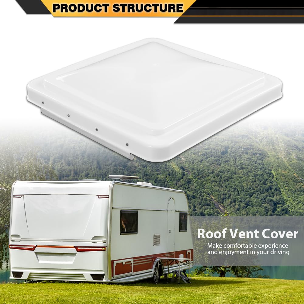 White 14" x 14" Roof Vent Cover Replacement 2pcs P53815