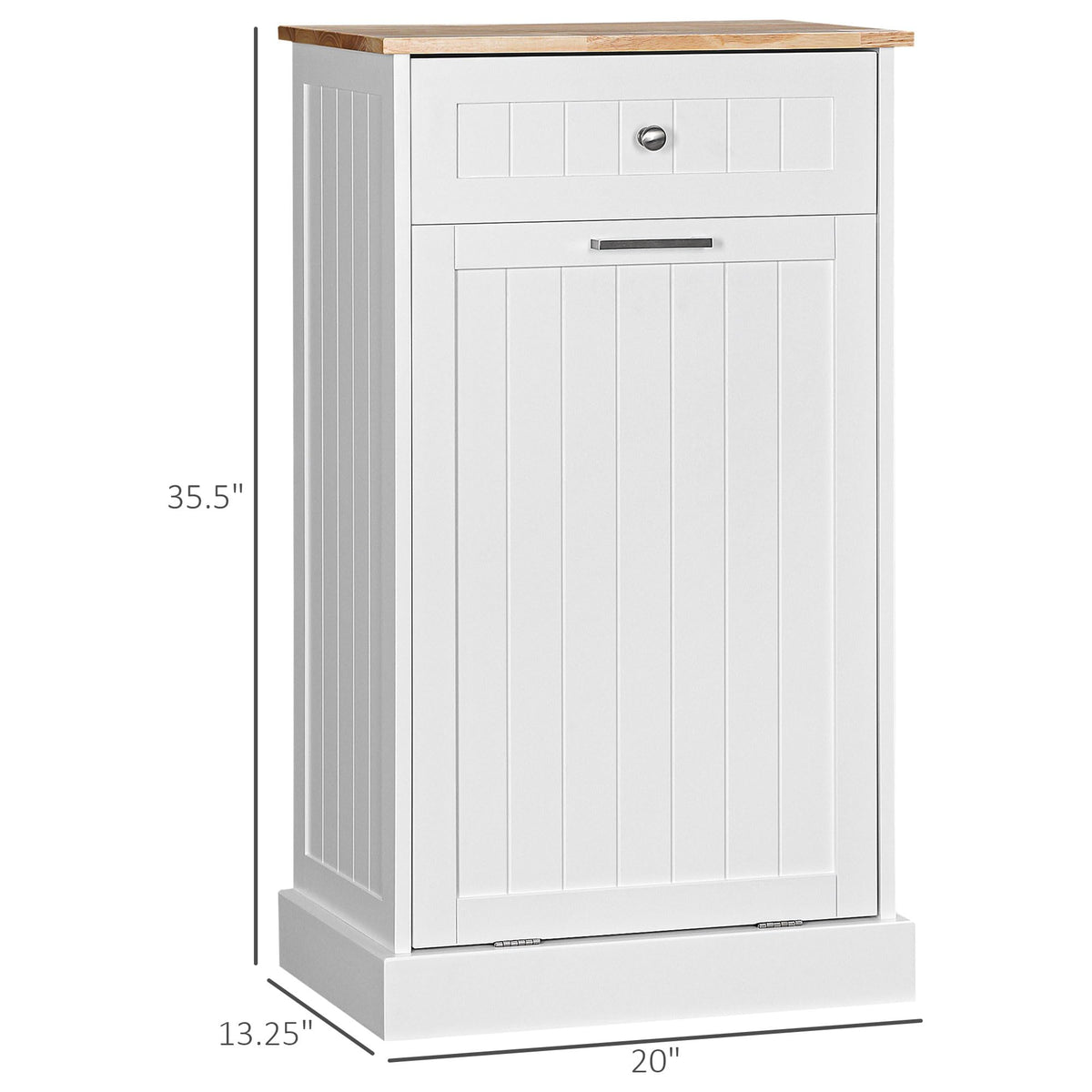 White Double Tilt-Out Trash & Recycling Cabinet Z96600