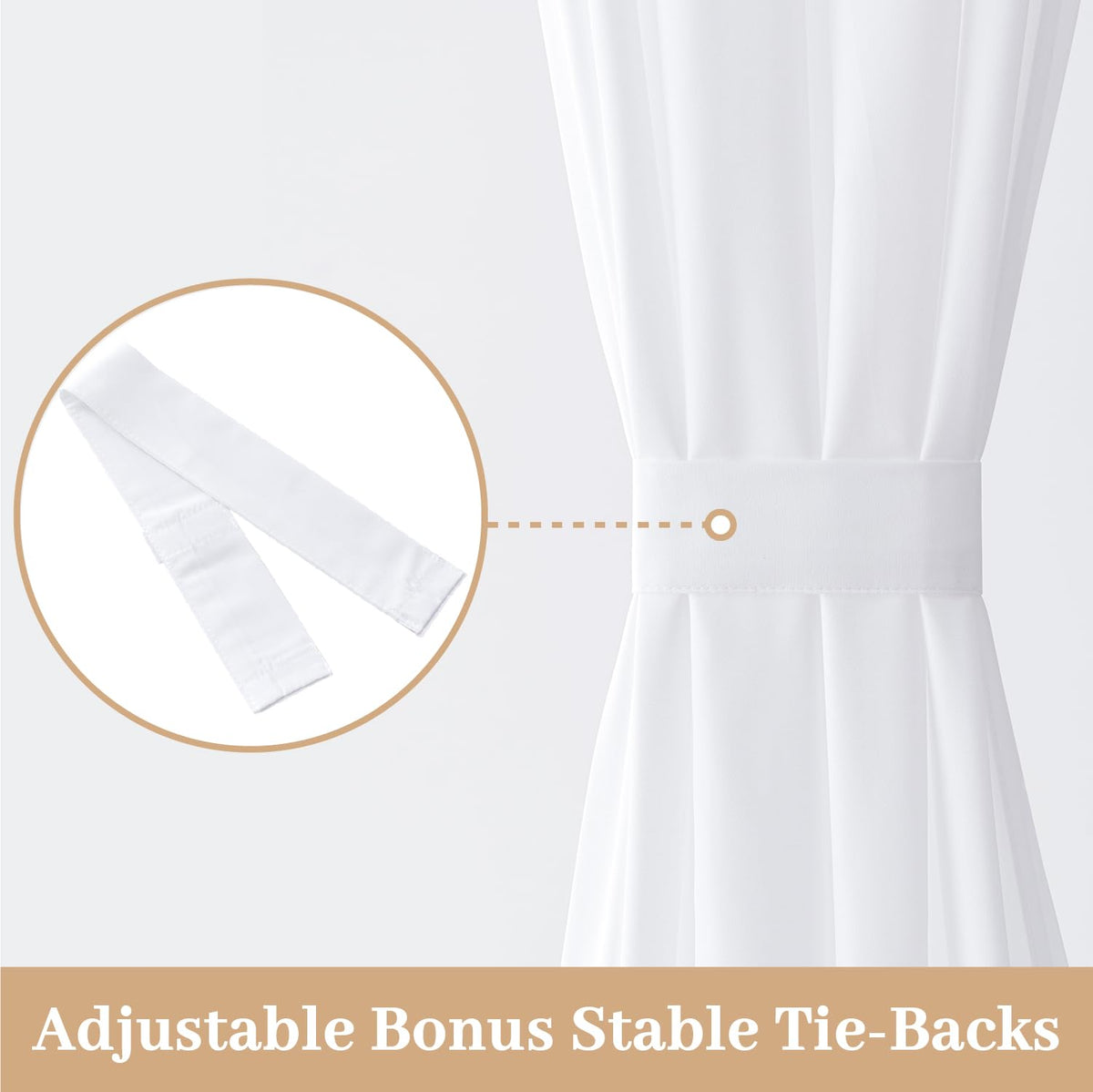 White Sidelight Curtains 2 Panels 26 x 72 inches L484417