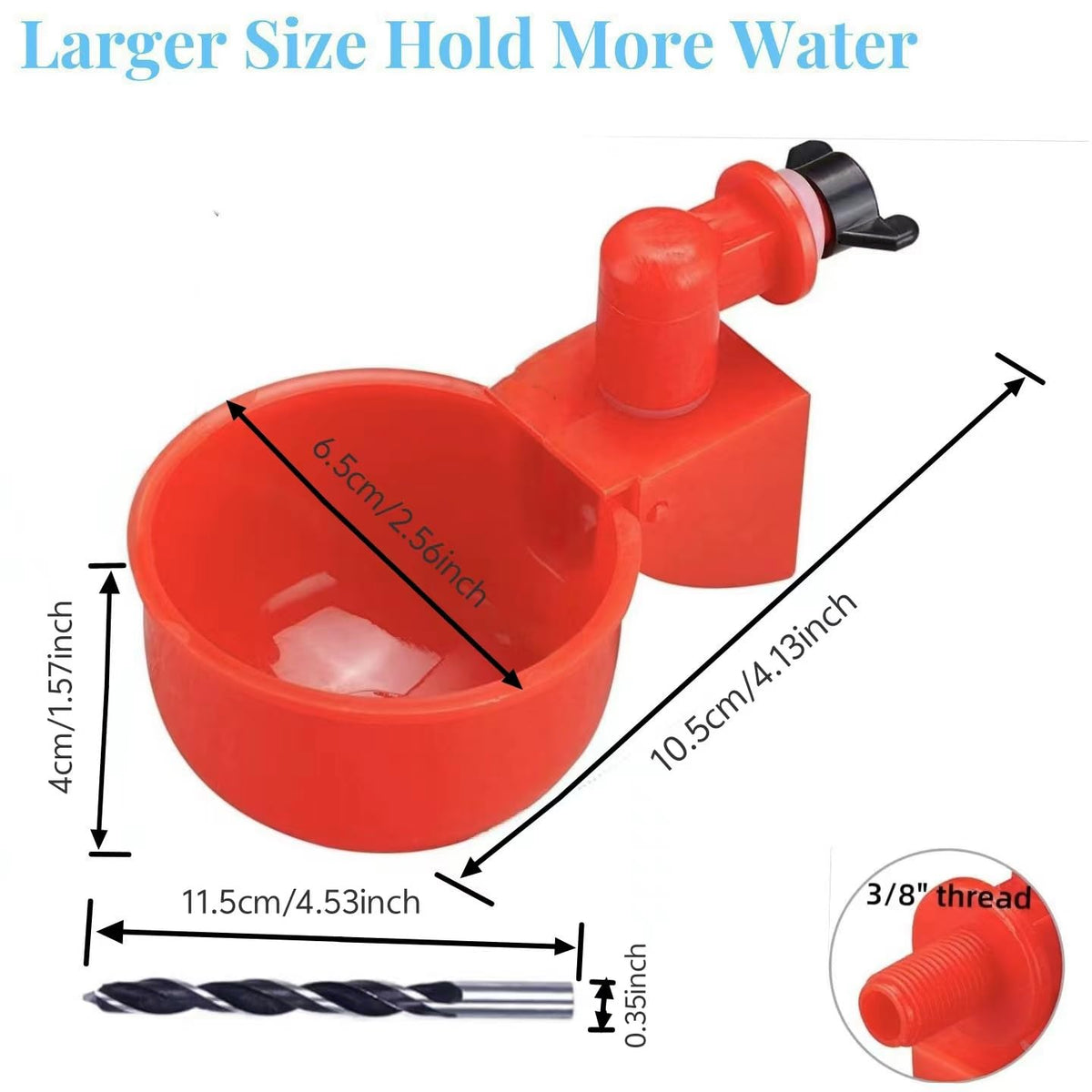 8 Pc Automatic Poultry Waterer Cups with Drill K2471