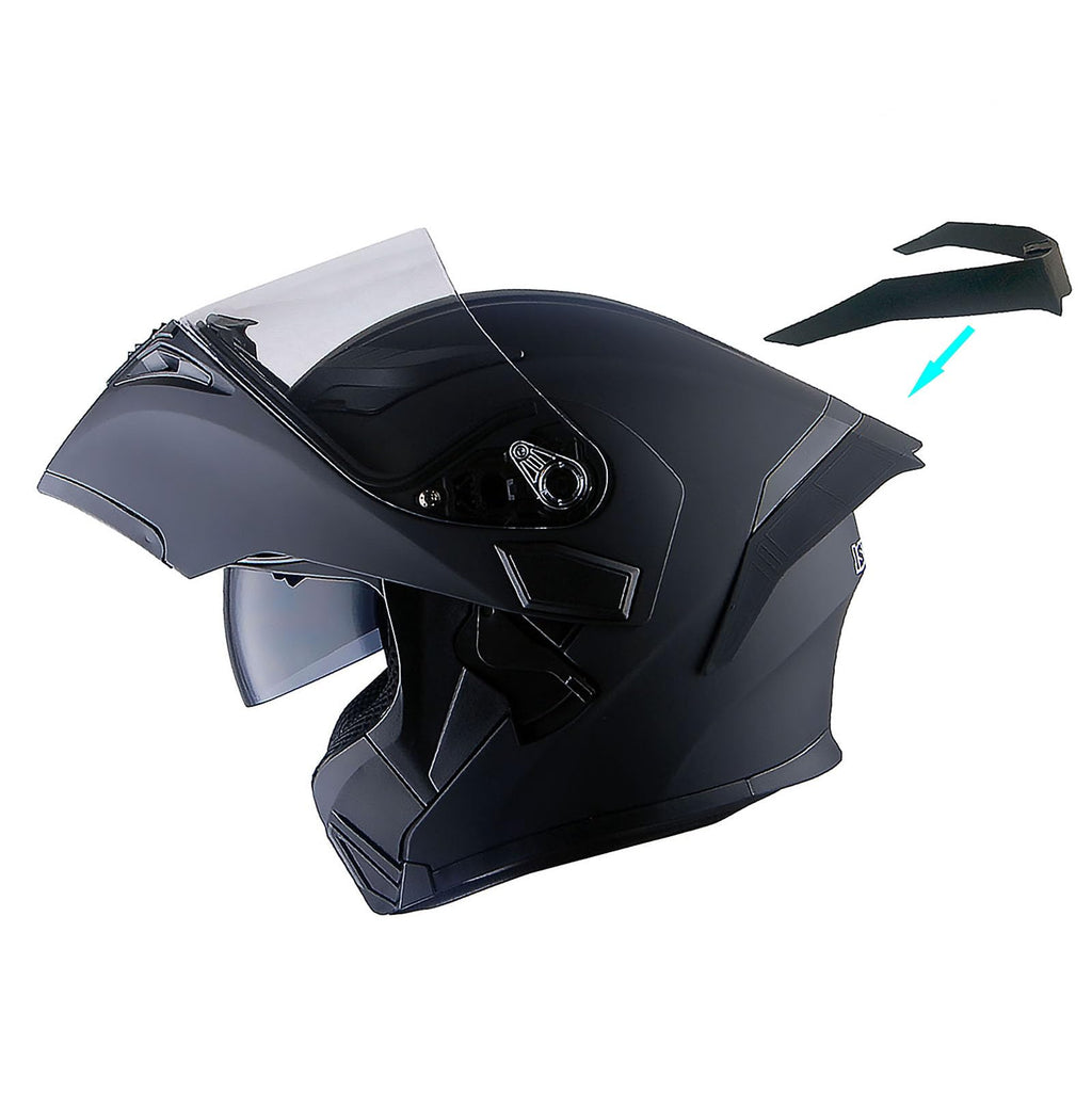 Matt Black XL Modular Full Face Motorcycle Helmet R7643
