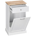 White Double Tilt-Out Trash & Recycling Cabinet Z96600