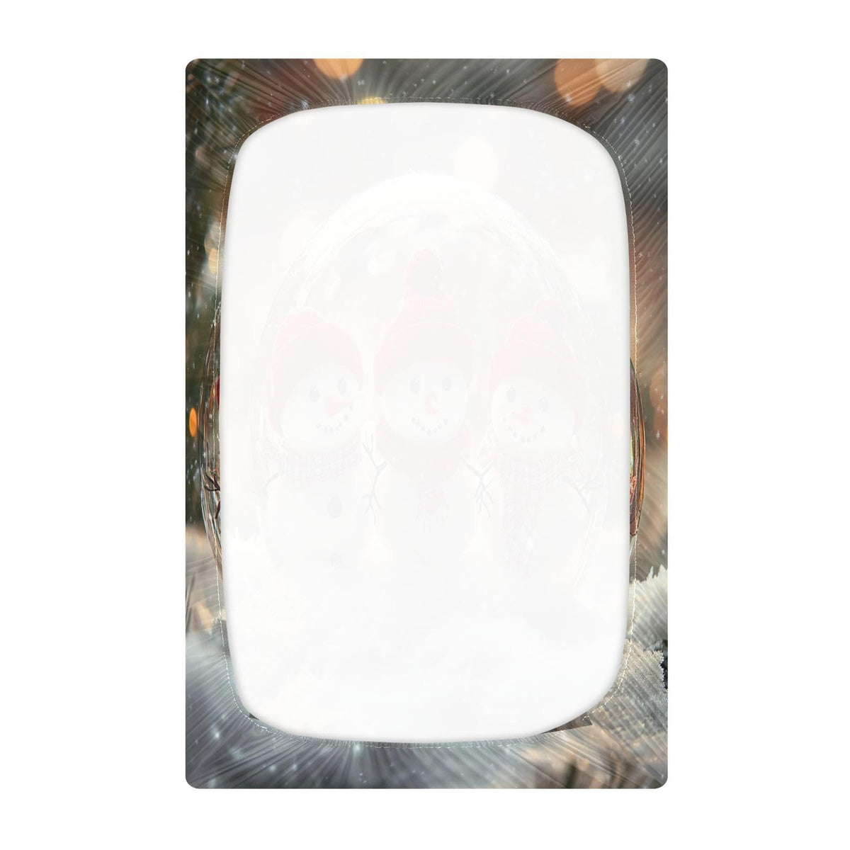 Snowmen Crystal Ball Crib Sheet 52" x 28" P956