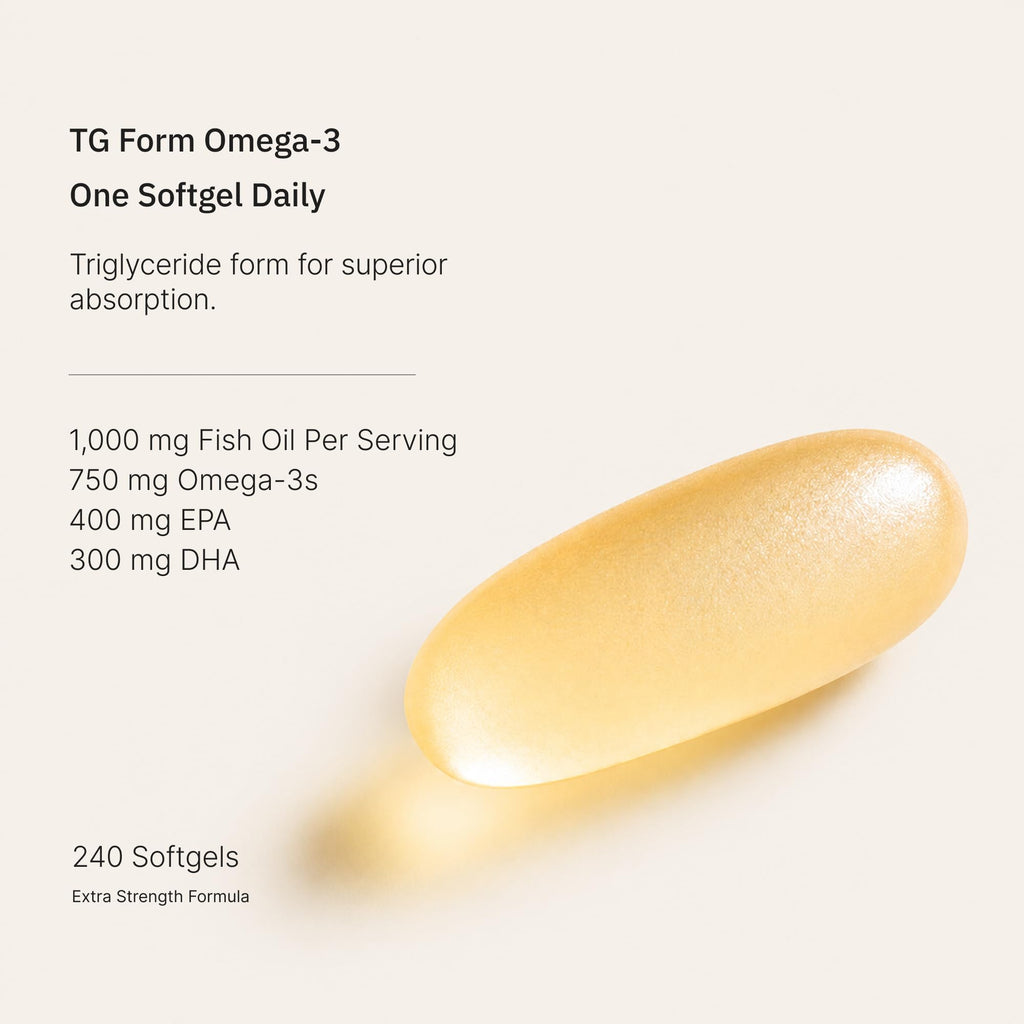 Omega-3 Fish Oil 1000mg 240 Softgels X1237