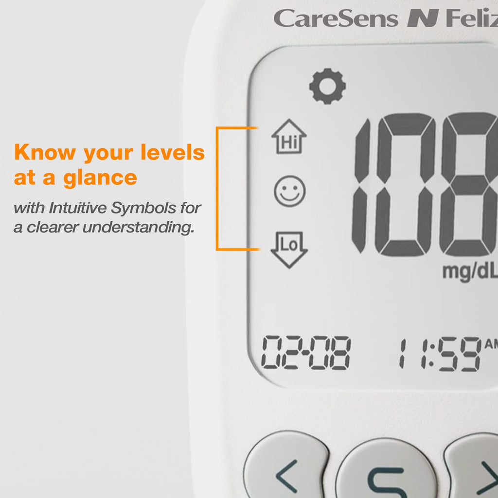 Blood Glucose Monitoring Kit with 100 Test Strips and 100 Lancets Z5219