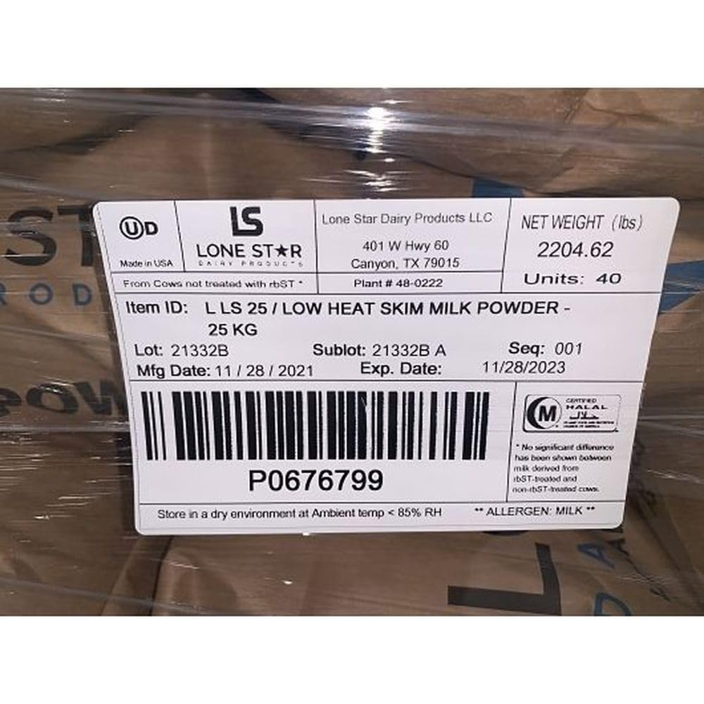 Low Heat Non-Fat Dry Milk Powder 50 Lb Bulk Bag T495