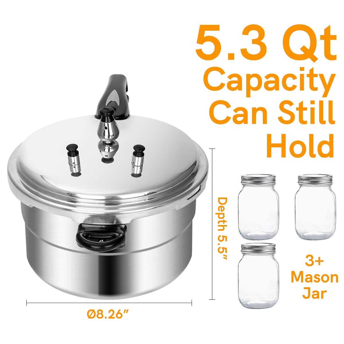5.3 Qt Aluminum Stovetop Pressure Cooker & Canner R119447