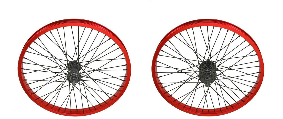 20 x 2.125 Alloy Front & Rear Bike Wheel Set O376982