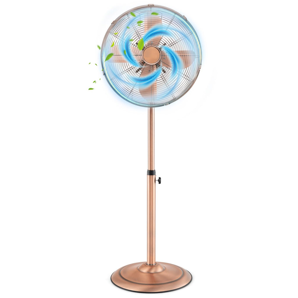 16-Inch Metal Pedestal Fan with Adjustable Height, 3 Speeds, Oscillation Q36447
