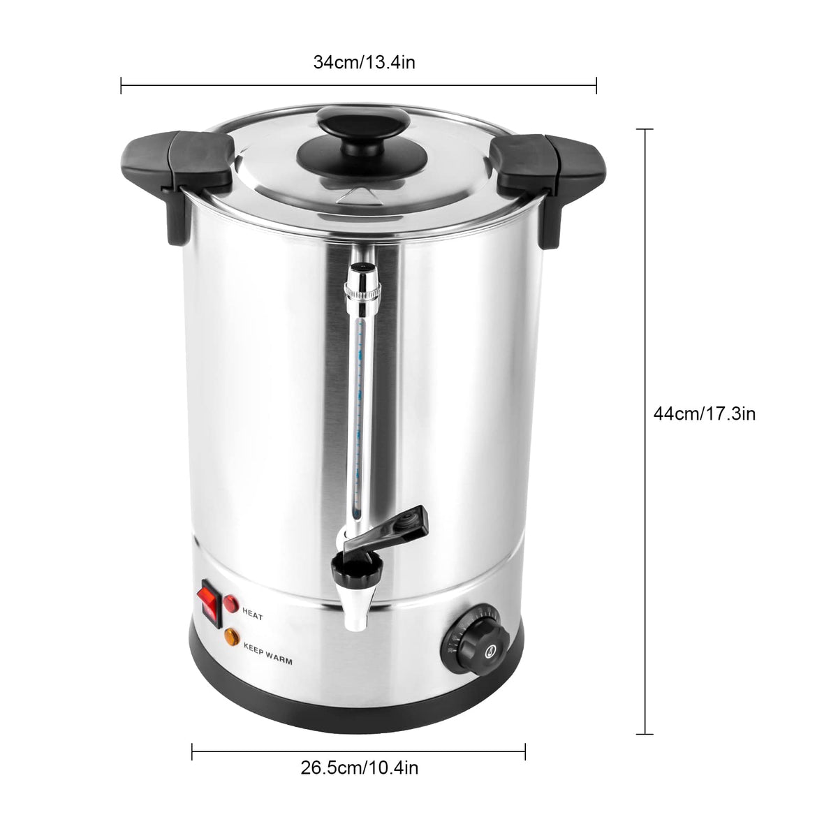 12L Stainless Steel Commercial Coffee Urn with Temp Control N78870