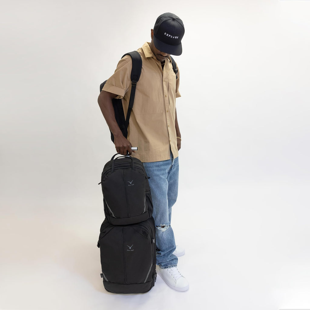 Rolling Backpack with Wheels 43L with Waist Pack X506