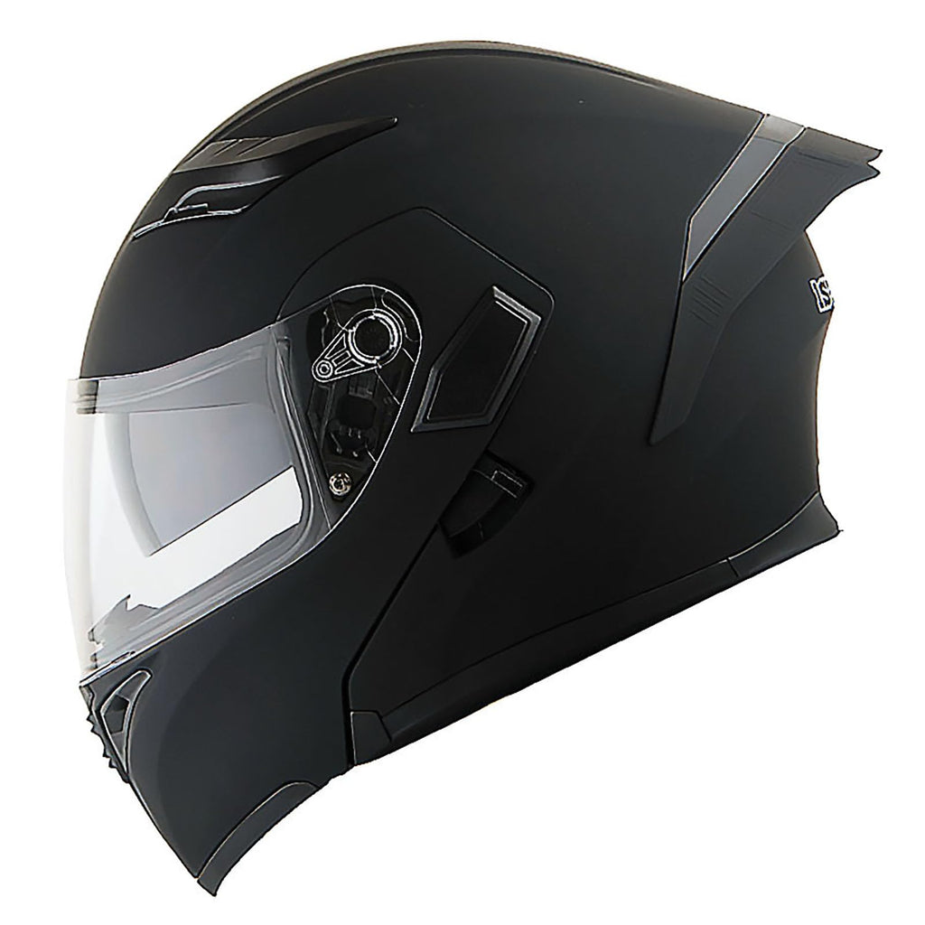 Matt Black XL Modular Full Face Motorcycle Helmet R7643