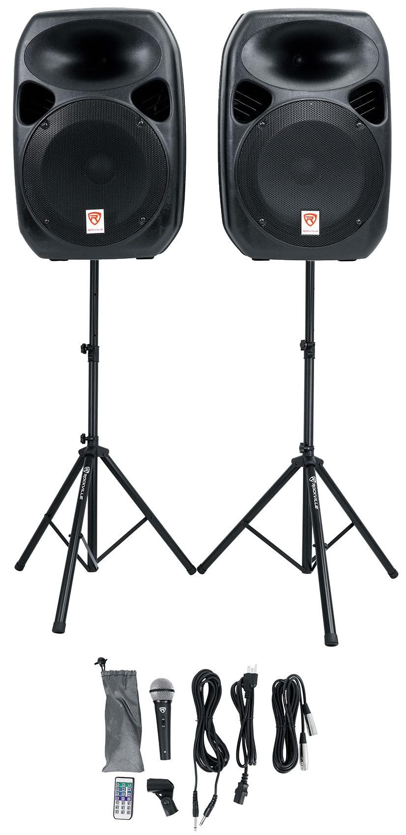 Dual 12" Powered PA Speaker Package N3144