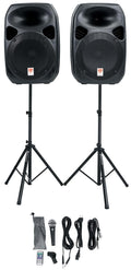 Dual 12" Powered PA Speaker Package N3144
