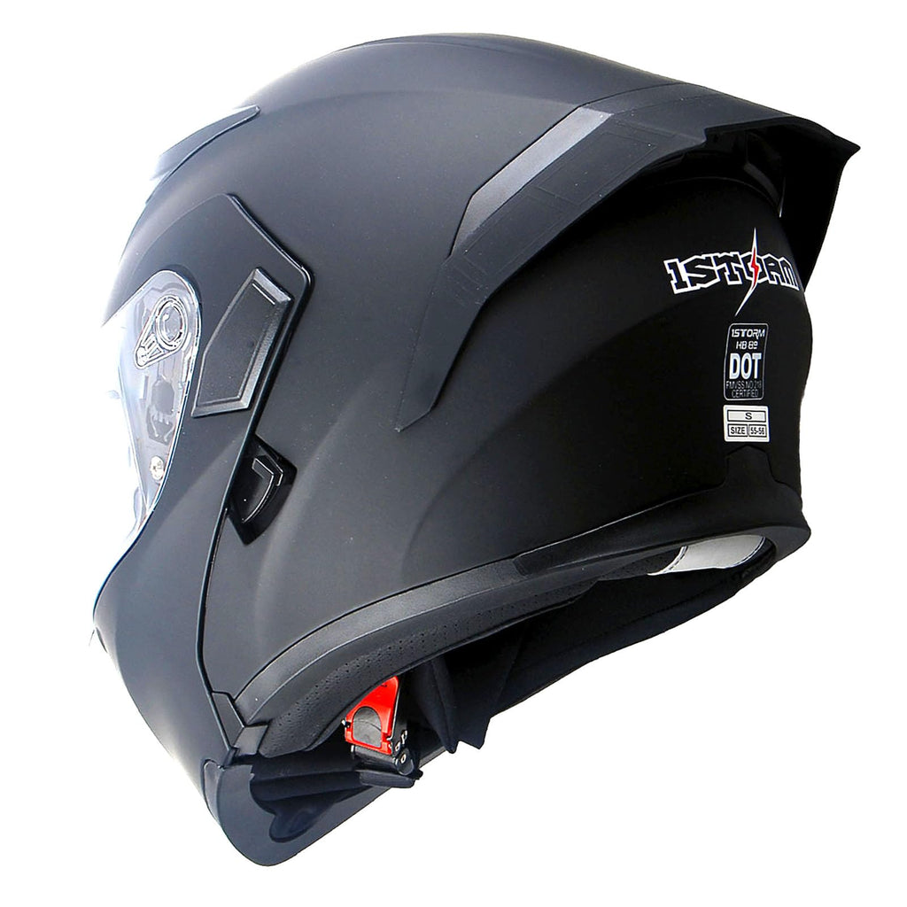 Matt Black XL Modular Full Face Motorcycle Helmet R7643