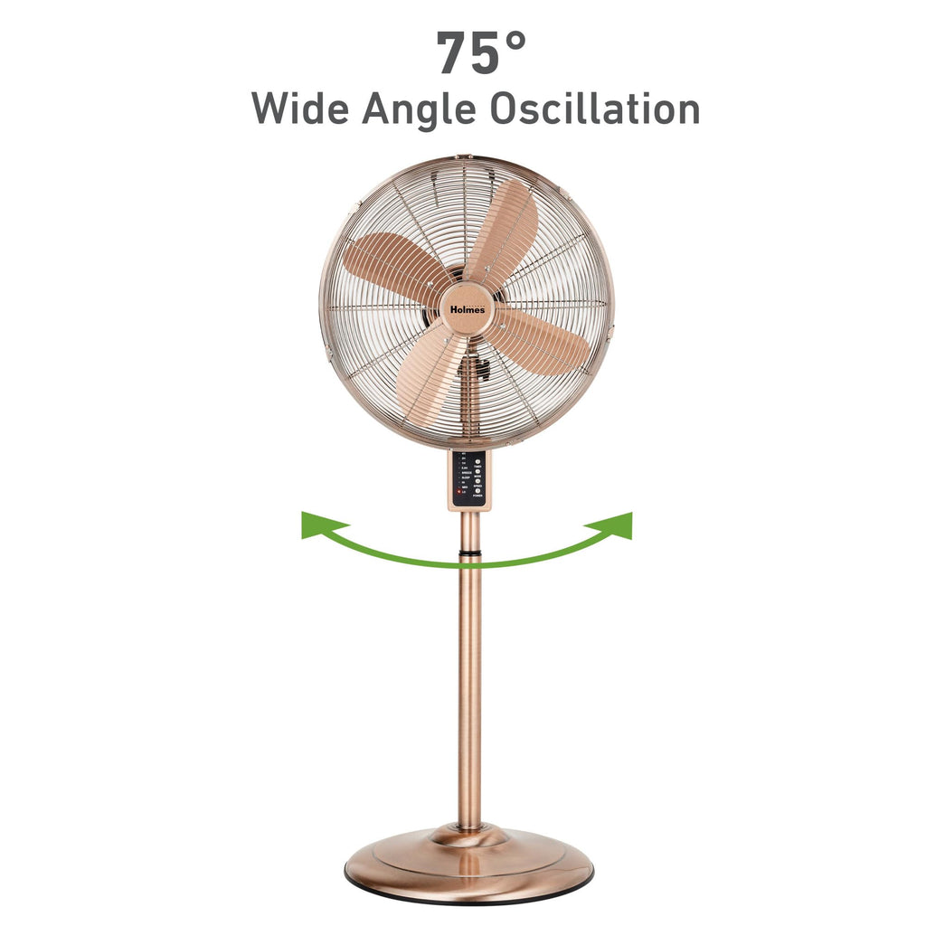 16" Copper Metal Stand Fan P578631