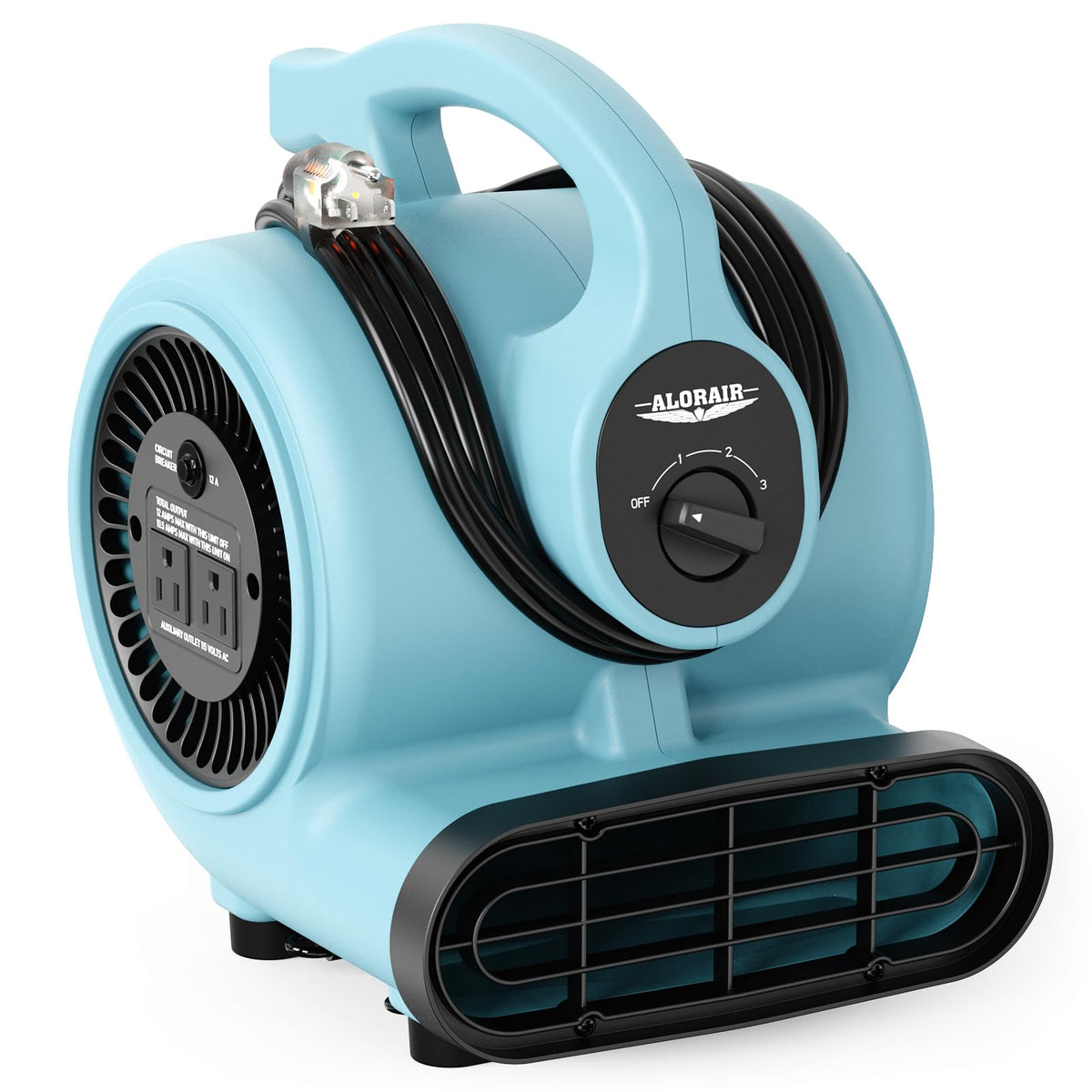 3 Speed Air Mover Blower Fan 115W 600CFM Blue M502298