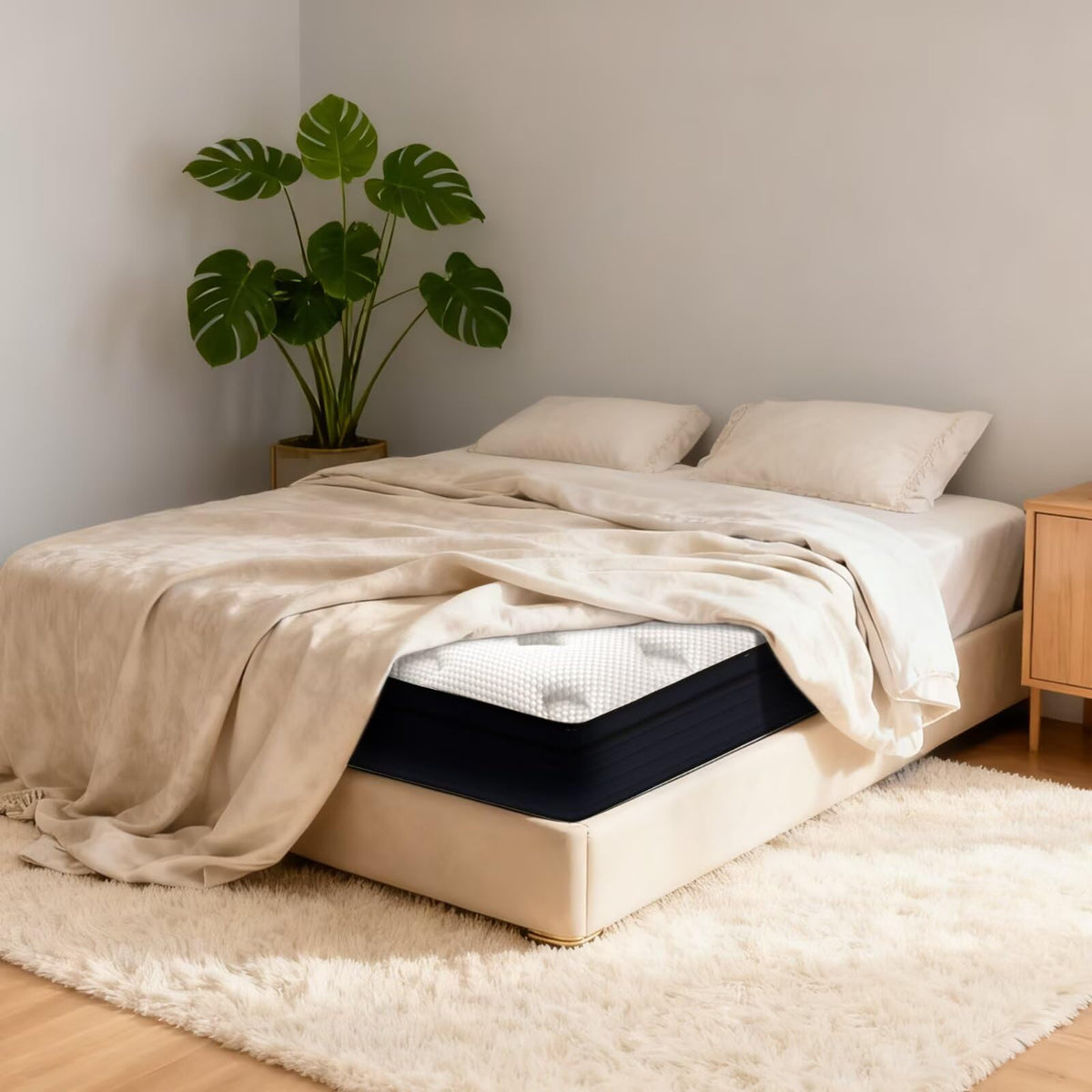 14 Inch Hybrid Green Tea Cooling Gel Memory Foam Mattress V82938