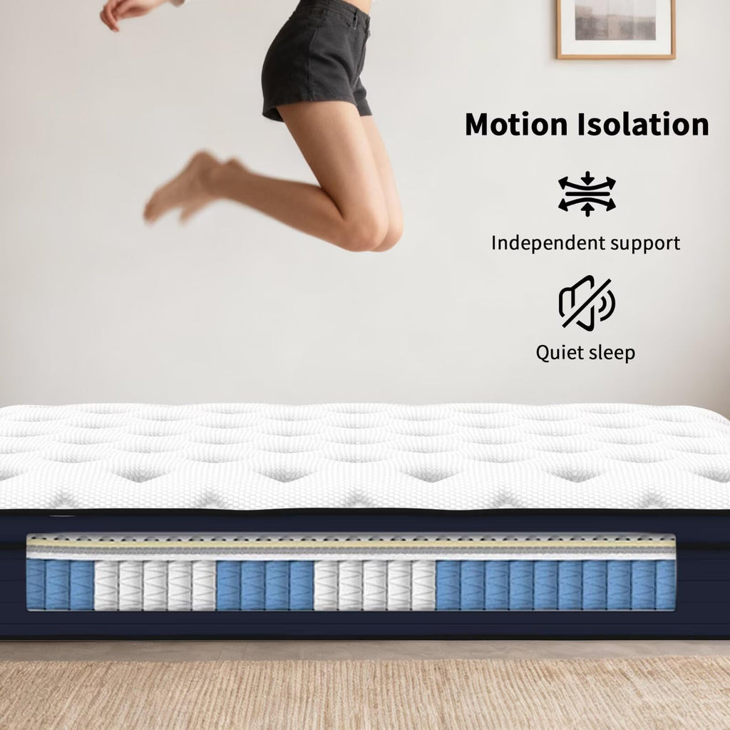 14 Inch Hybrid Green Tea Cooling Gel Memory Foam Mattress V82938