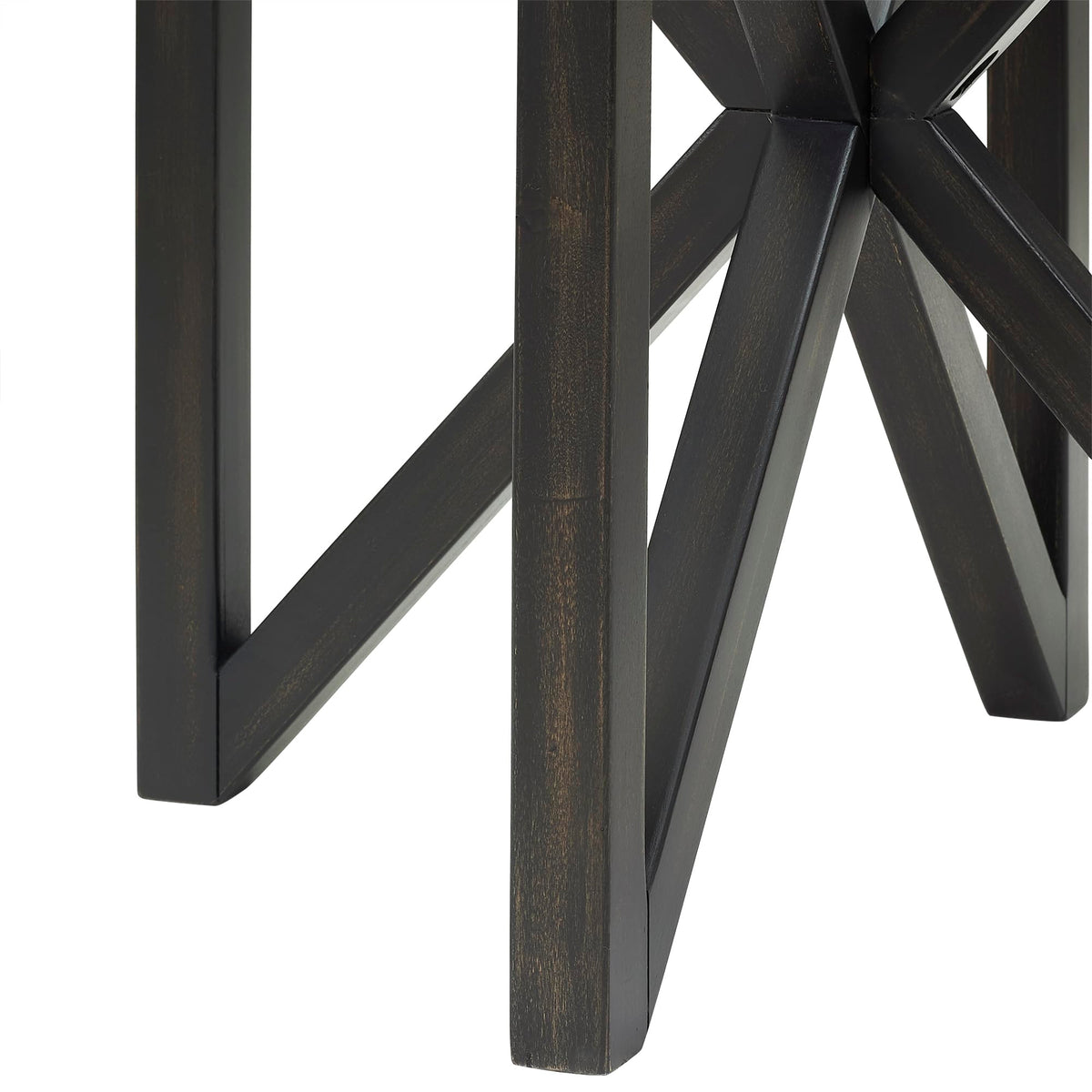 Black Tempered Glass Round Side Table N67739