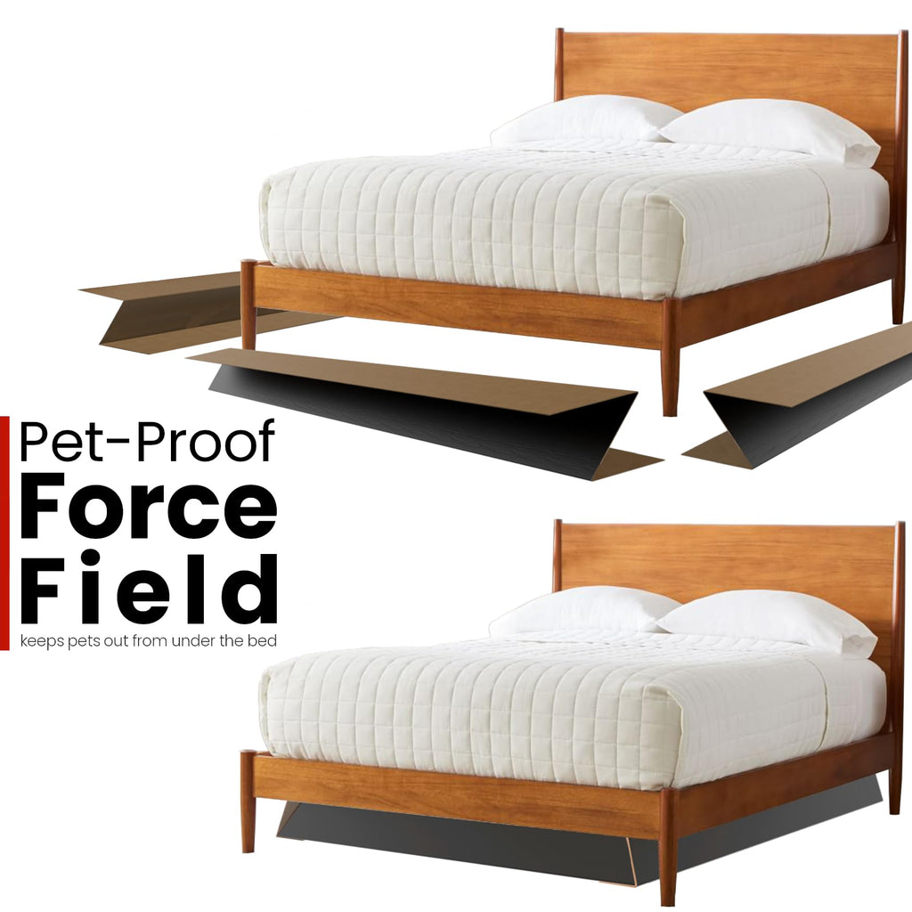 Under Bed Pet Blocker, 3 Pcs Adjustable Matte Black B2337