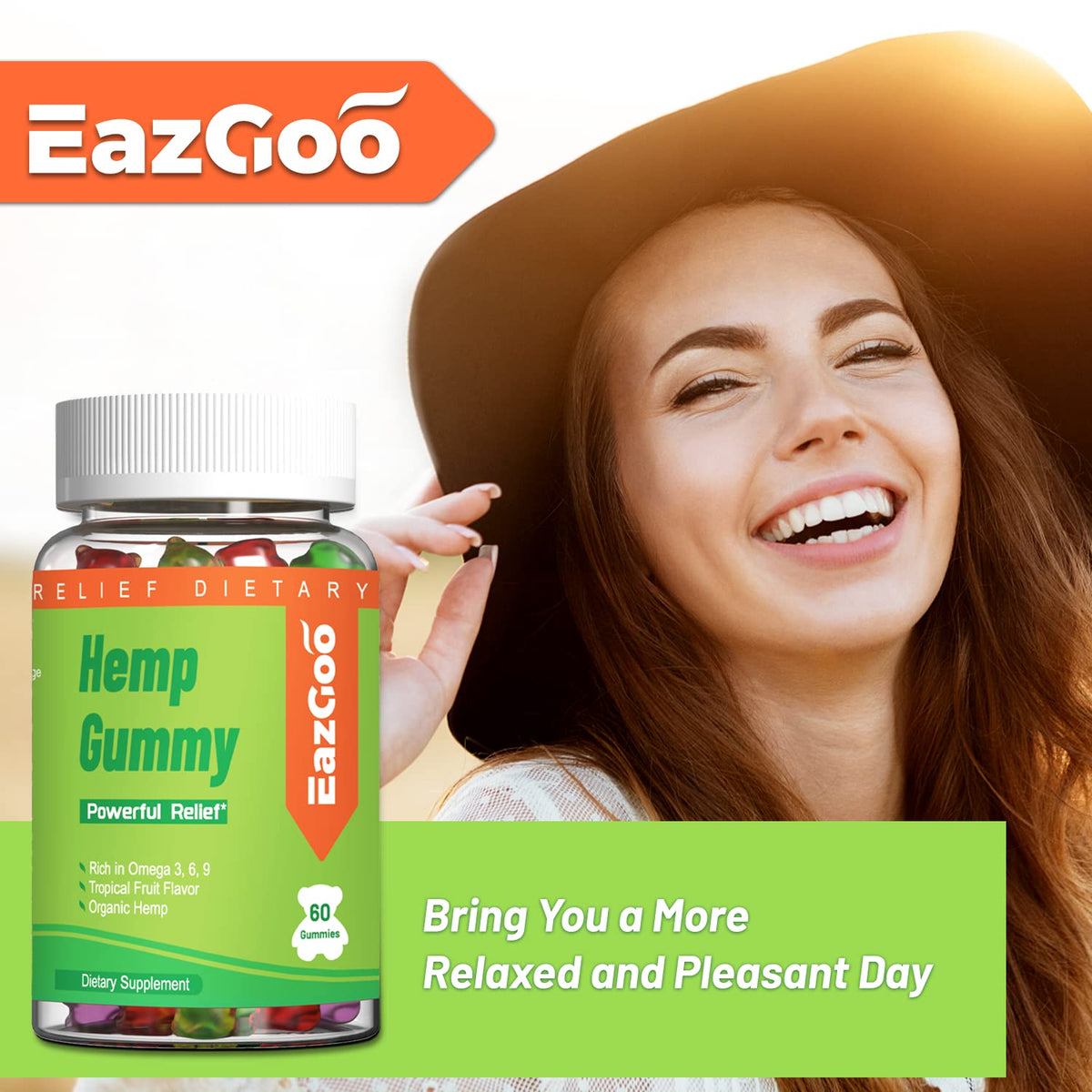 Hemp Gummies 2,000,000 XXL Extra Strength 120 Counts R9469